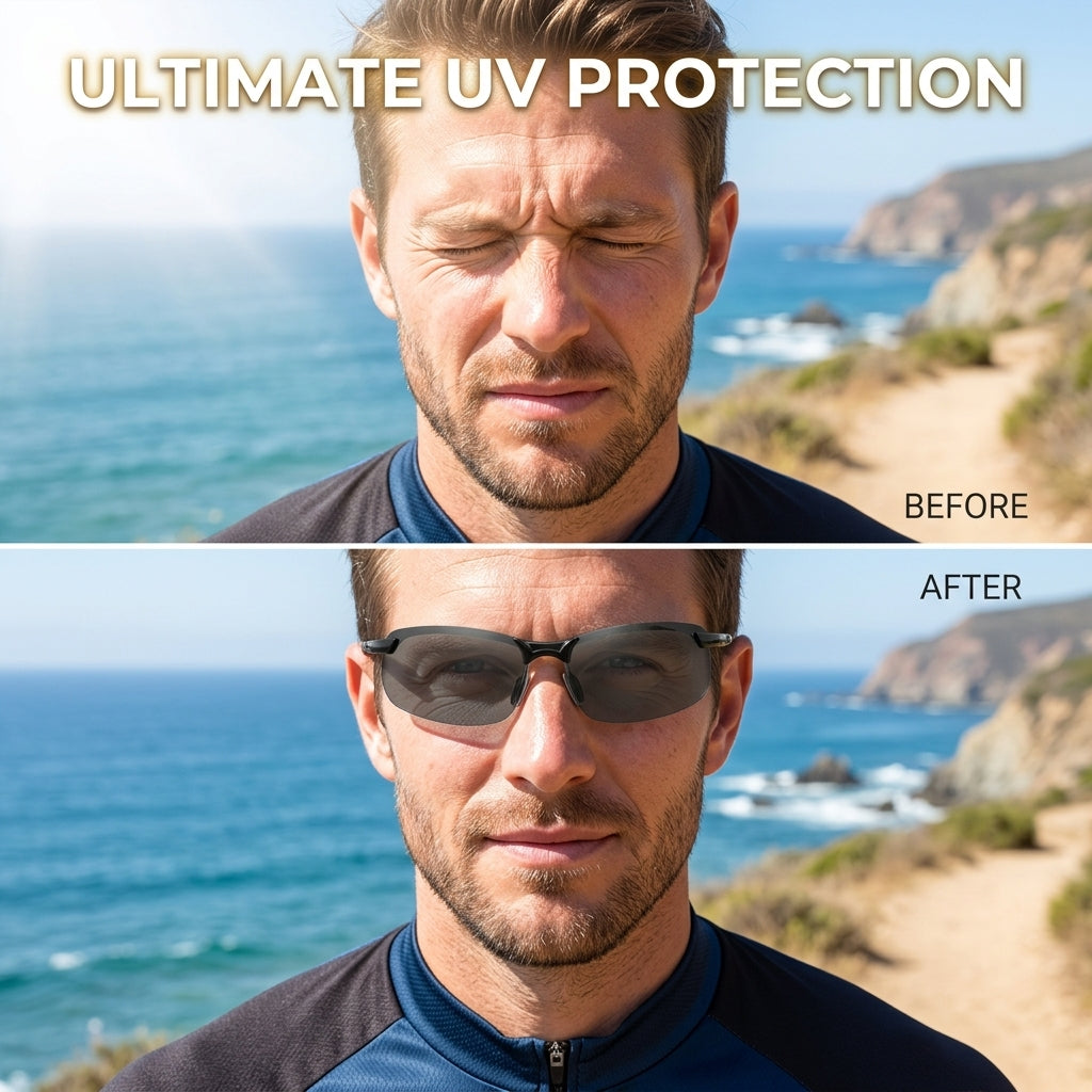 🔥 Intelligent Auto-Focus Zoom Glasses👓 - Blue Light Blocking & Anti-Eye Strain Rimless Eyewear