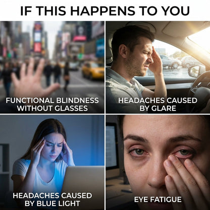 🔥 Intelligent Auto-Focus Zoom Glasses👓 - Blue Light Blocking & Anti-Eye Strain Rimless Eyewear