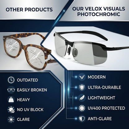 🔥 Intelligent Auto-Focus Zoom Glasses👓 - Blue Light Blocking & Anti-Eye Strain Rimless Eyewear