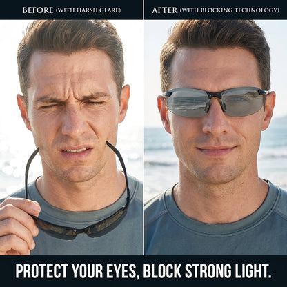 🔥 Intelligent Auto-Focus Zoom Glasses👓 - Blue Light Blocking & Anti-Eye Strain Rimless Eyewear