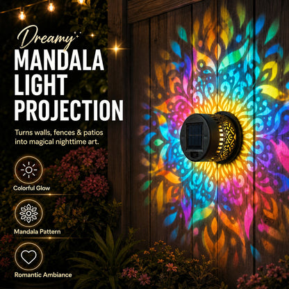 Solar Pattern Shadow Light for Garden Fence and Patio Decor