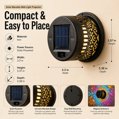 Solar Pattern Shadow Light for Garden Fence and Patio Decor