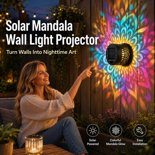 Solar Pattern Shadow Light for Garden Fence and Patio Decor