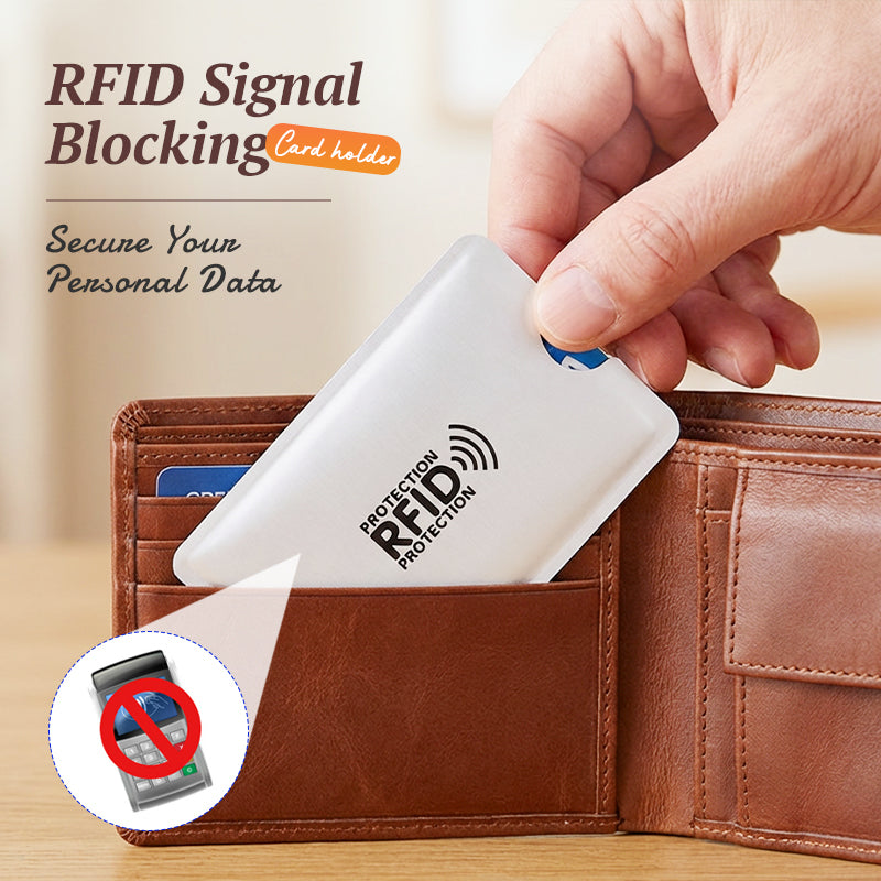 RFID Blocking Card Sleeves 8 Pack Anti Theft Wallet Protectors