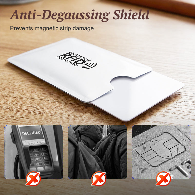 RFID Blocking Card Sleeves 8 Pack Anti Theft Wallet Protectors