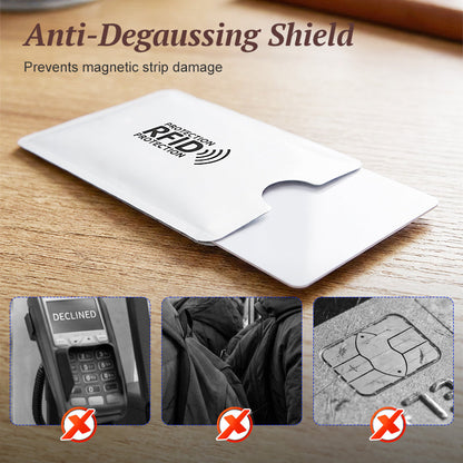 RFID Blocking Card Sleeves 8 Pack Anti Theft Wallet Protectors