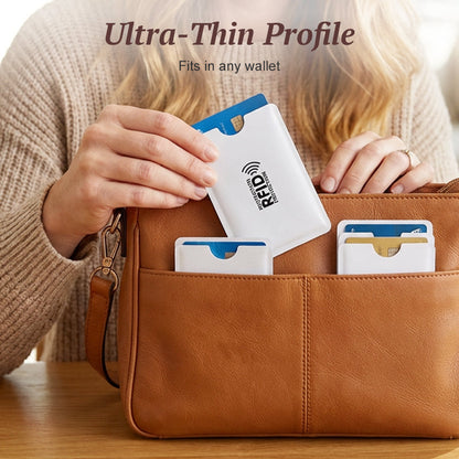 RFID Blocking Card Sleeves 8 Pack Anti Theft Wallet Protectors
