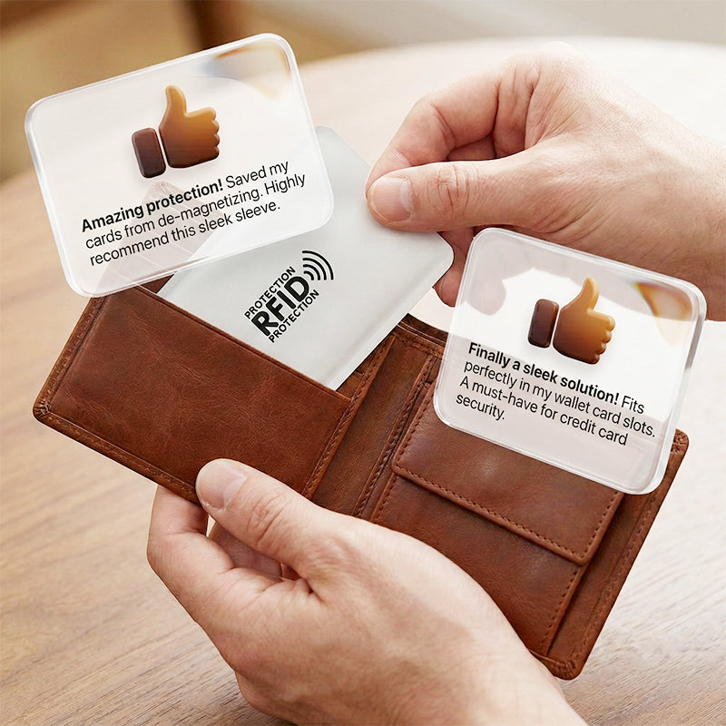 RFID Blocking Card Sleeves 8 Pack Anti Theft Wallet Protectors