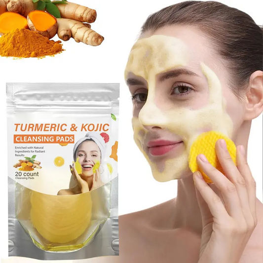 Turmeric and Kojic Acid Facial Cleansing Pads for Deep Cleansing 20 Count