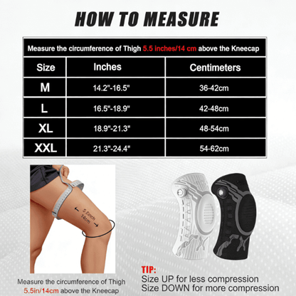 Breathable Compression Knee Brace with Side Stabilizers and Shock Absorption Pad