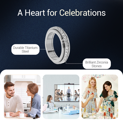 Titanium Steel Anxiety Rings - Spinning Anti-Anxiety