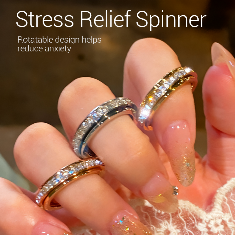 Titanium Steel Anxiety Rings - Spinning Anti-Anxiety