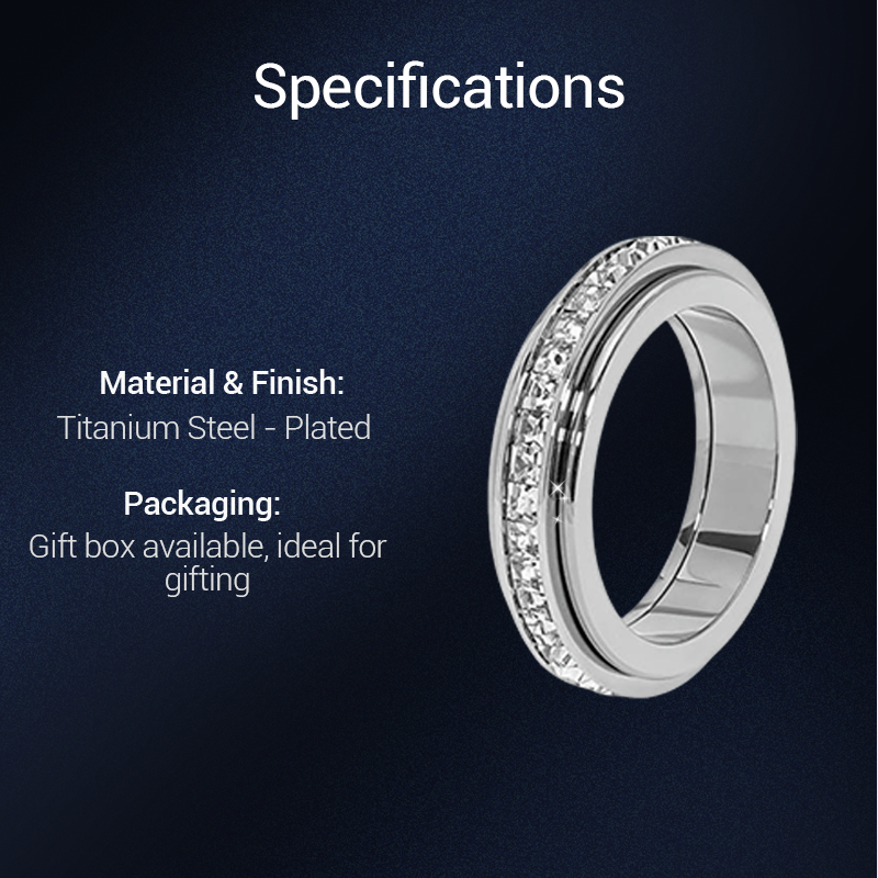 Titanium Steel Anxiety Rings - Spinning Anti-Anxiety