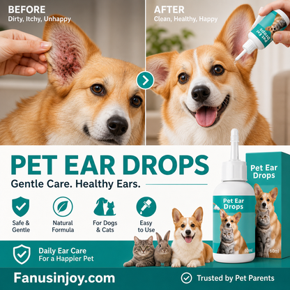 🐱🐶 Gentle Pet Ear Cleansing Drops—Say Goodbye to Outer Ear Canal Diseases