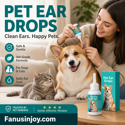 🐱🐶 Gentle Pet Ear Cleansing Drops—Say Goodbye to Outer Ear Canal Diseases