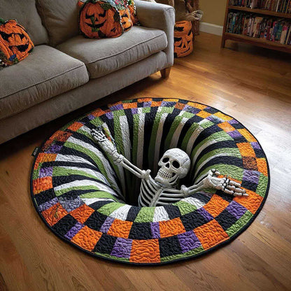 🔥 Flash Sale - 3D Haunted Stairway Round Halloween Rug
