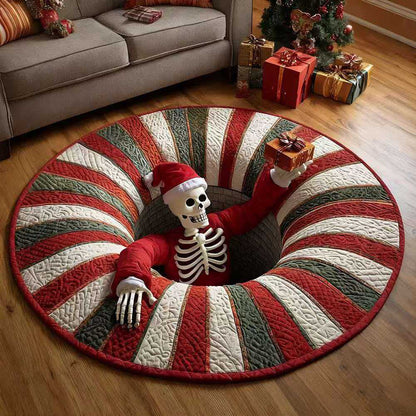 🔥 Flash Sale - 3D Haunted Stairway Round Halloween Rug