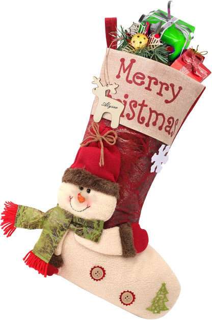 Personalized Christmas Stocking with 3D Character – 3 Designs