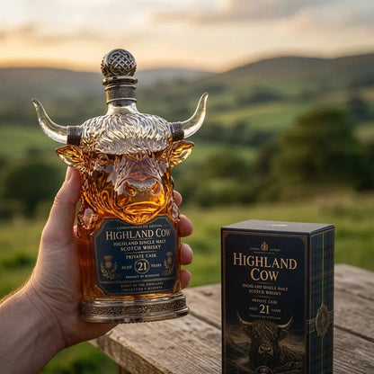 Highland Cow Whiskey Bottle Decanter
