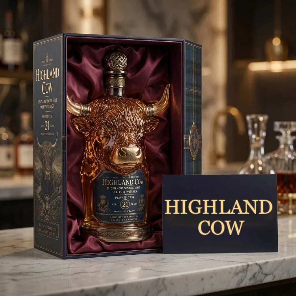 Highland Cow Whiskey Bottle Decanter