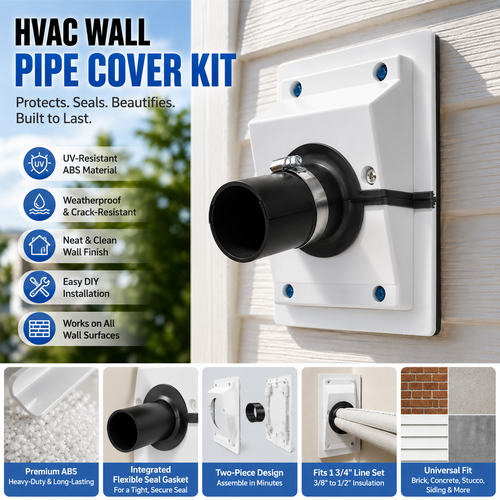 🔥HVAC Wall Penetration & Line-Set Cover Kit – Retrofit Finish Solution