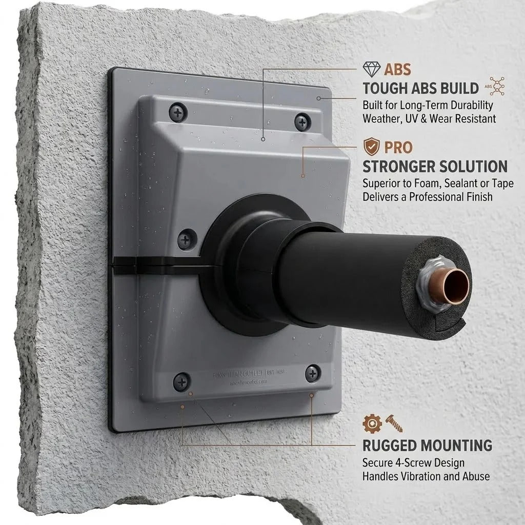 🔥HVAC Wall Penetration & Line-Set Cover Kit – Retrofit Finish Solution