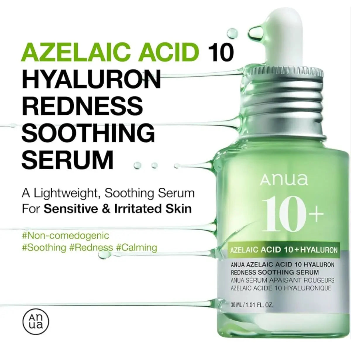 Azelaic Acid 10 Hyaluron Redness Soothing Serum 30mL Anua