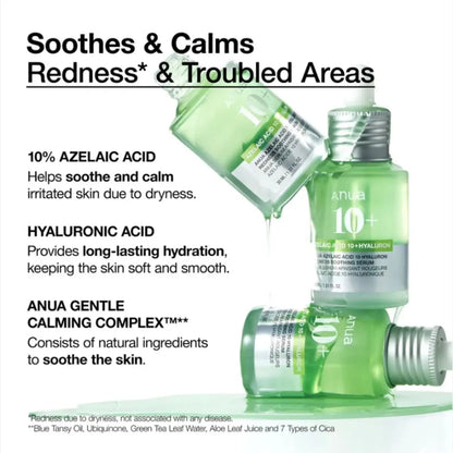 Azelaic Acid 10 Hyaluron Redness Soothing Serum 30mL Anua