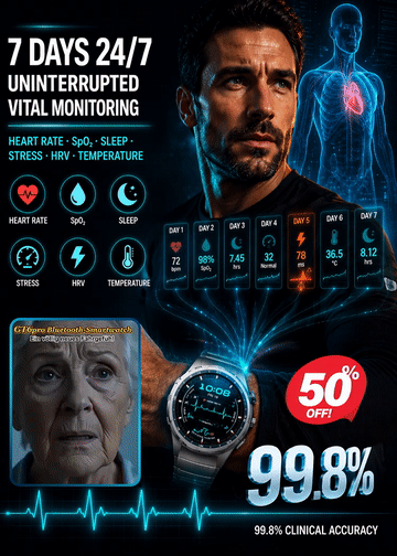Pro Bluetooth Smartwatch for Health Protection, 24/7 Health Data Center 💓🛡️