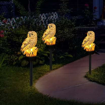 Waterproof Solar Owl Light – LED Pathway Light for Lawn, Garden & Outdoor Decor