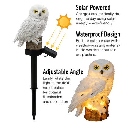 Waterproof Solar Owl Light – LED Pathway Light for Lawn, Garden & Outdoor Decor