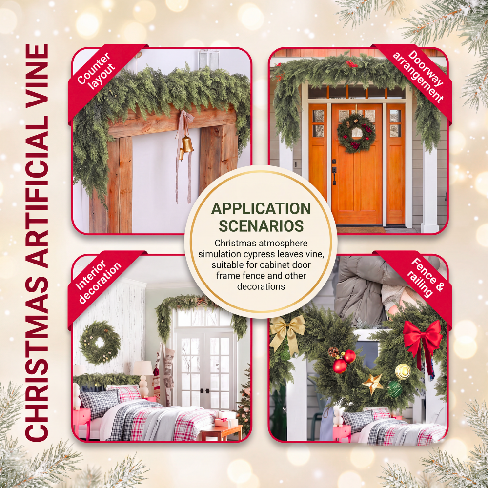 6FT Artificial Cedar Christmas Garland