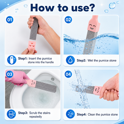 8 Pack Pumice Stone Toilet Cleaner - Extra Long Handle