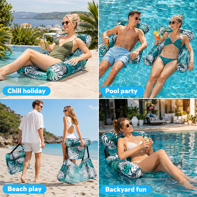 Inflatable Pool Float Lounge Chair for Adults