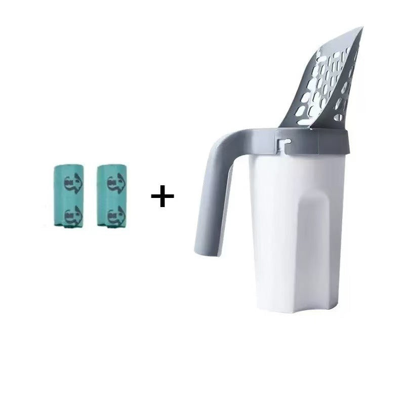 Large-Capacity Cat Litter Scoop with Integrated Trash Can