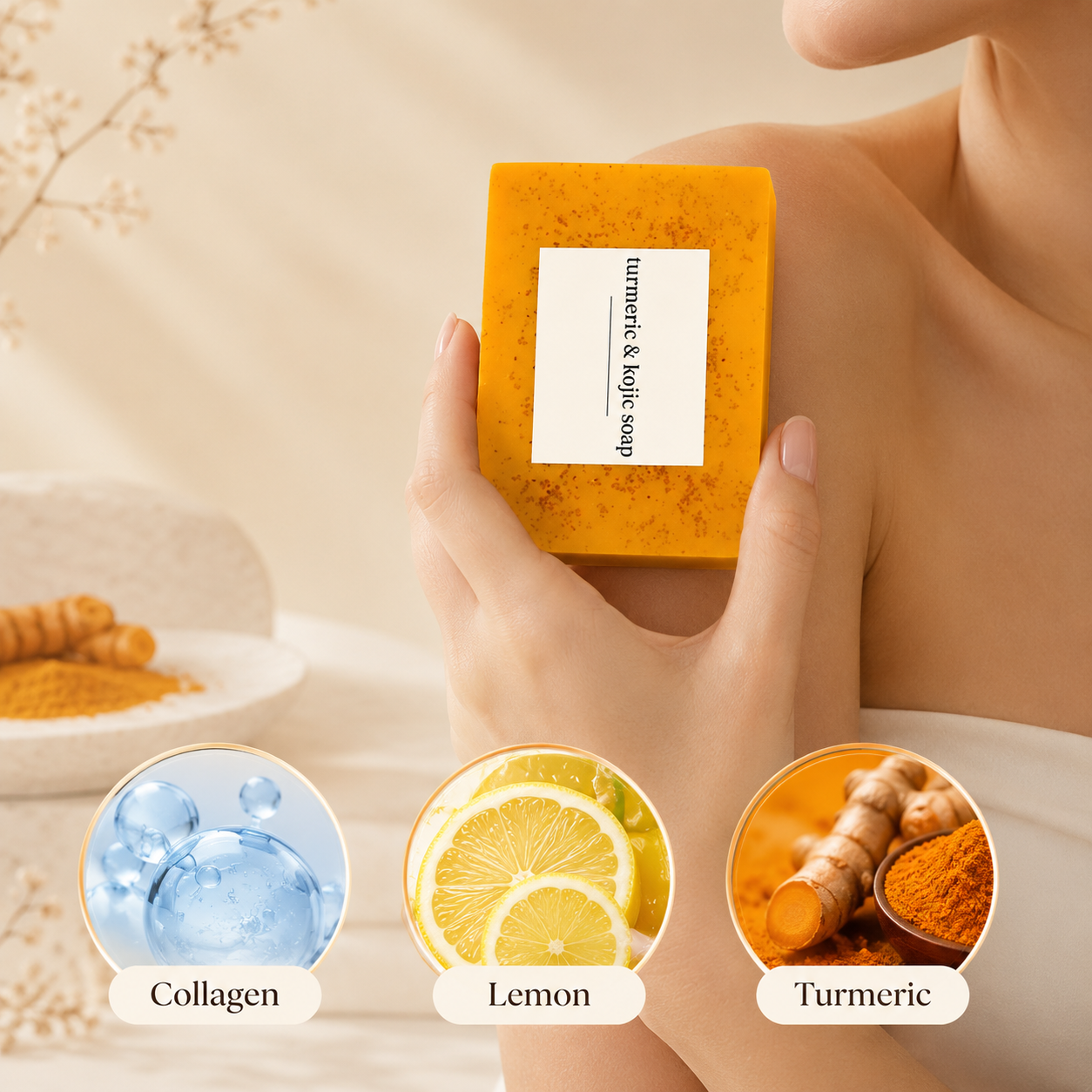 Turmeric Wash and Care Set - Cleansing Mousse & Soap