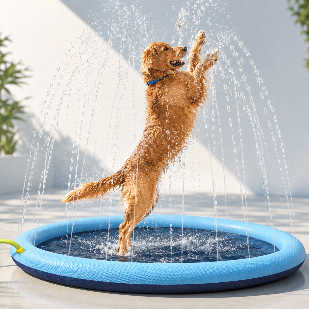 Outdoor Water Sprinkler Splash Pad for Dogs and Cats