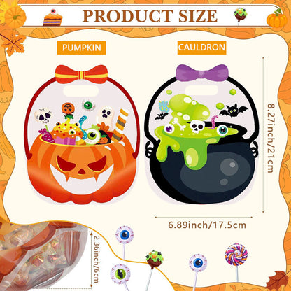 👻Halloween Bestsellers-50%off🎃Halloween Transparent Pumpkin Favor Bags✨Perfect for Party, Trick-or-Treat, Classroom Gifts