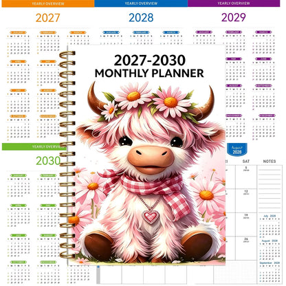 Highland Cow 4 Year Monthly Planner and Goal Planner