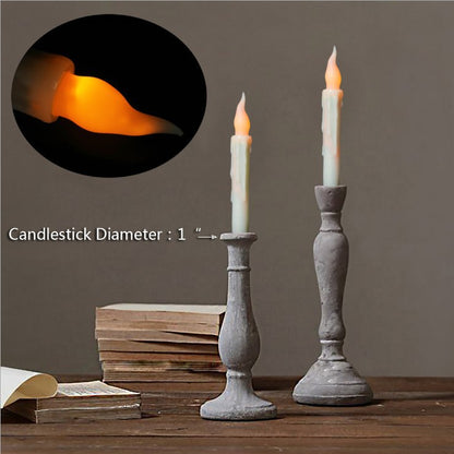 Magical Floating Candles with Wand - Flickering Taper Flameless Hanging Candles for Christmas, Halloween, Birthday Parties, Home Decor, and Gifts