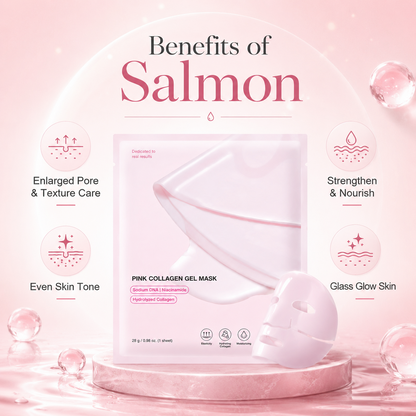 Pink Collagen Gel Face Mask 4 Sheets