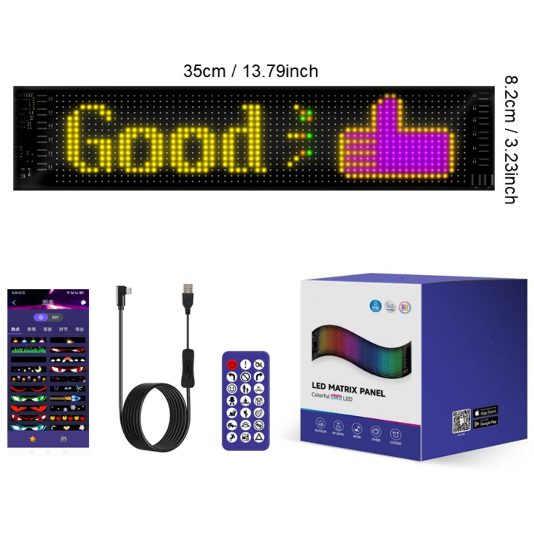 🚗🎄 Smart LED Pixel Car Display — App-Controlled Custom Text, Colors & Animations🎄