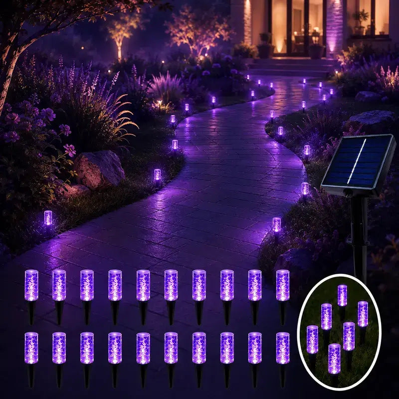 Solar Pathway Lights Outdoor Crystal Bubble