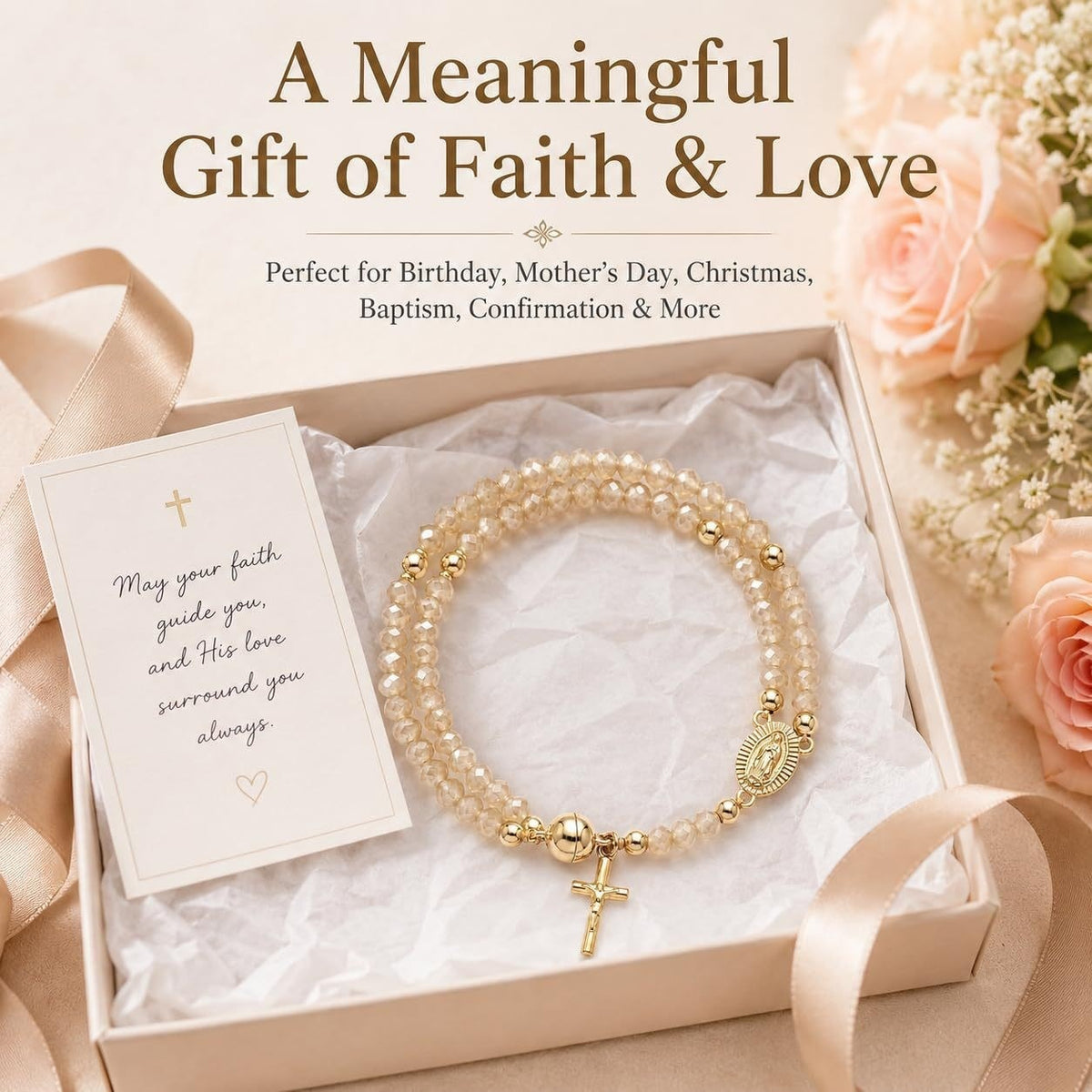 Handcrafted rosary bracelets -  A Warm Companion for Your Faith Journey📿
