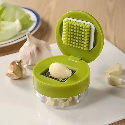 One-Press Garlic Chopper with Storage Container