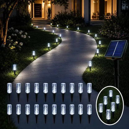 Solar Pathway Lights Outdoor Crystal Bubble