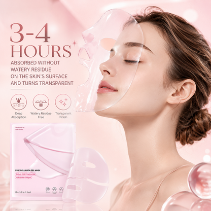 Pink Collagen Gel Face Mask 4 Sheets