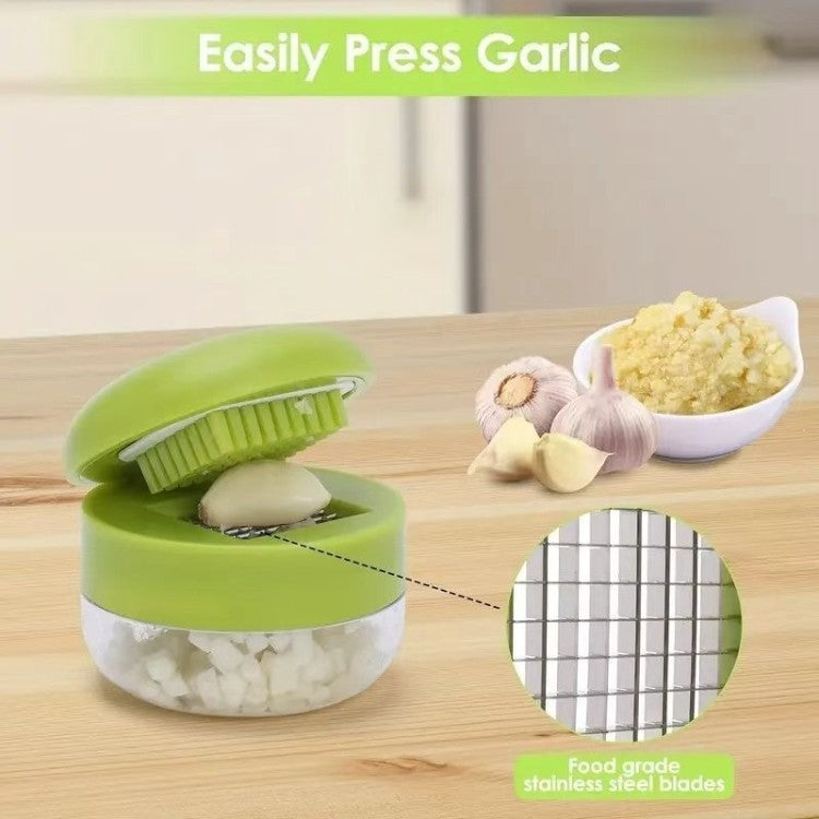 One-Press Garlic Chopper with Storage Container