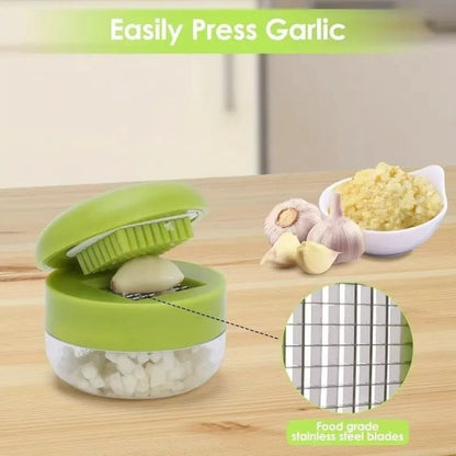 One-Press Garlic Chopper with Storage Container