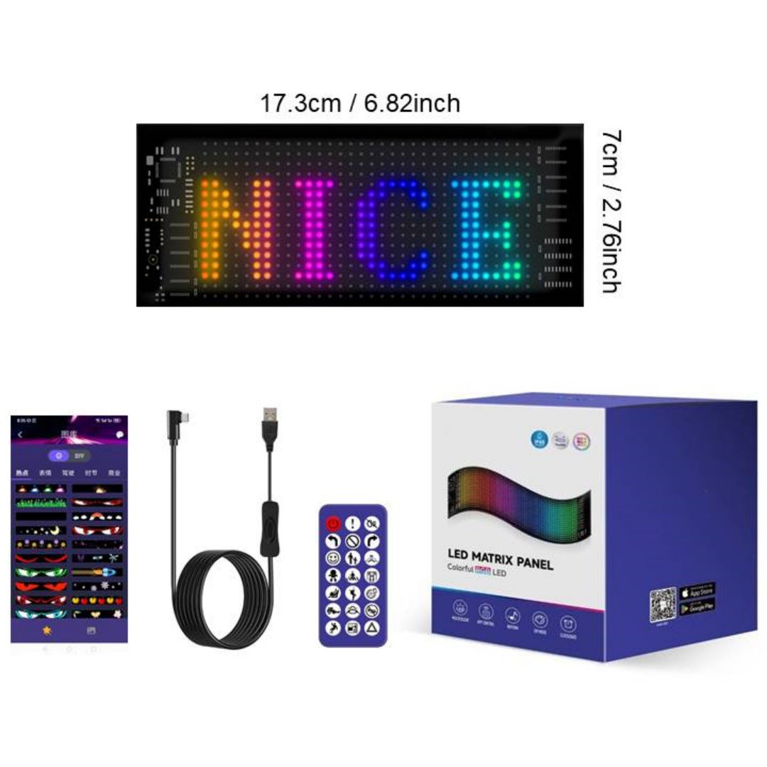 🚗🎄 Smart LED Pixel Car Display — App-Controlled Custom Text, Colors & Animations🎄